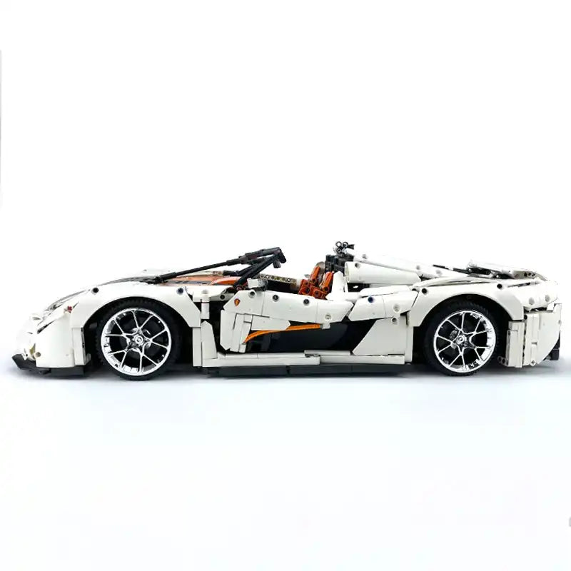 MOC T010 Technical White City Super Sport Car Hypercar Building Blocks Bricks Puzzle Educational Toy Christmas Gift for Kids