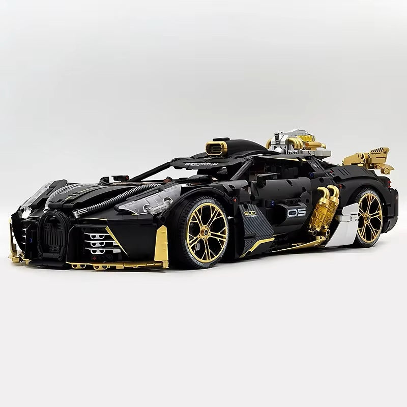 3976 Pieces Guly 10631 High-Tech Black Gold Sports Vehicle 1:8 Model Building Blocks Brick Assembly DIY Puzzle Toys Christmas Gifts Kids