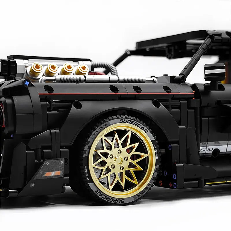 10637 1:8 Dark Warrior High-Tech Racing Building Block Assembly Supercar Bricks Model DIY Toys Children Christmas Gifts