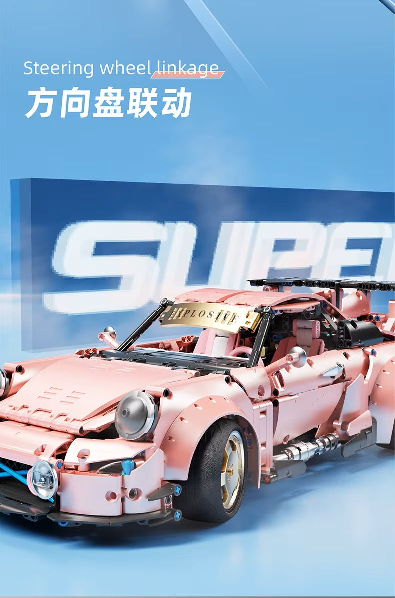 TGL T5036 Technology 911 Low Slung Sports Car Static Version High Difficulty Building Block Assembly Model Holiday Gift MOC