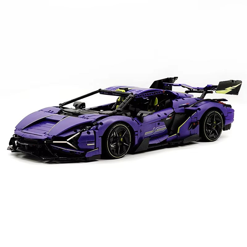 3654 Pieces GULY 10635 1:8 MOC High-Tech RC Racing Building Blocks Assembling Sports Vehicle Bricks Model Toys DIY Children Christmas Gifts