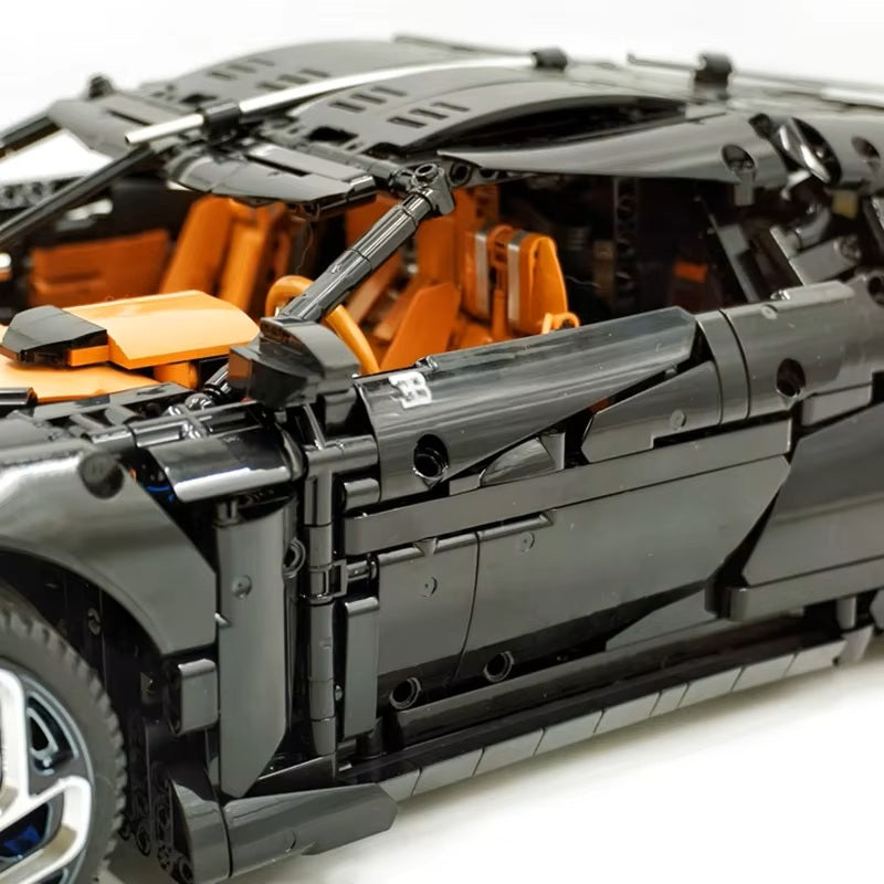 Technical MOC 13163s 4800 pieces Black Super Sports Vehicle Racing Car Hypercar Model Building Blocks Puzzle Assembly Toys Christmas Gifts