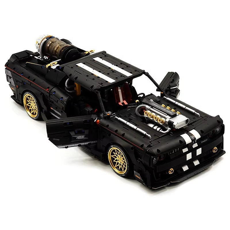 10637 1:8 Dark Warrior High-Tech Racing Building Block Assembly Supercar Bricks Model DIY Toys Children Christmas Gifts