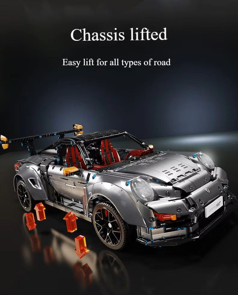TGL T5026 Technology 911 Sports Car Static Version High Difficulty Building Block Assembly Model Holiday Gift MOC
