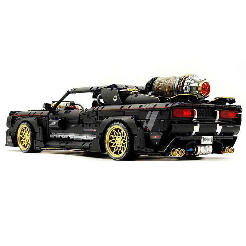 10637 1:8 Dark Warrior High-Tech Racing Building Block Assembly Supercar Bricks Model DIY Toys Children Christmas Gifts