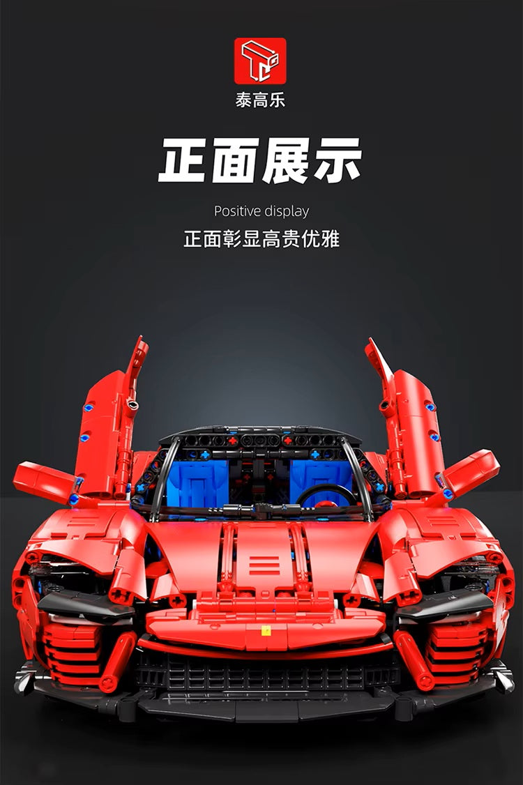 TGL T5032 Technology SP3 Sports Car Static Version High Difficulty Building Block Assembly Model Holiday Gift MOC