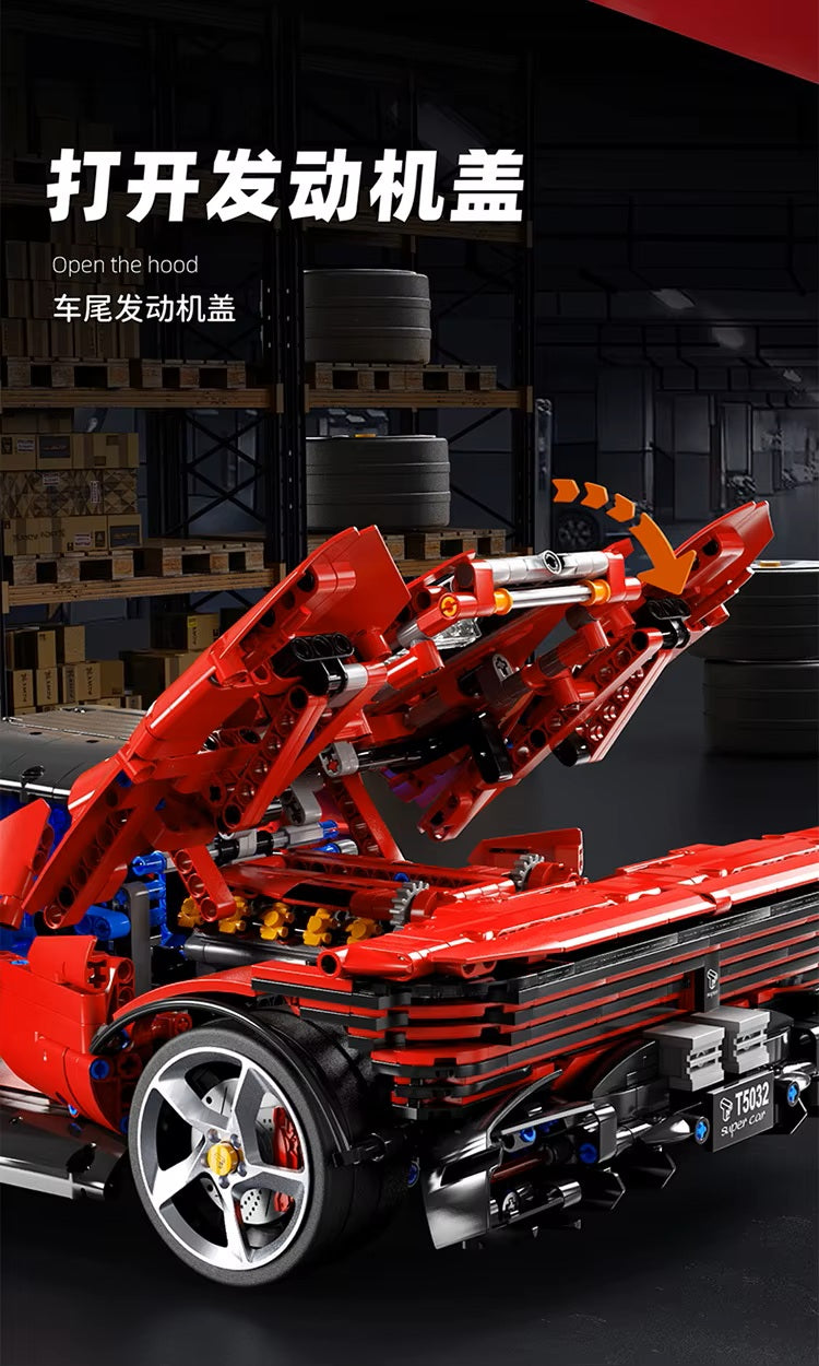 TGL T5032 Technology SP3 Sports Car Static Version High Difficulty Building Block Assembly Model Holiday Gift MOC