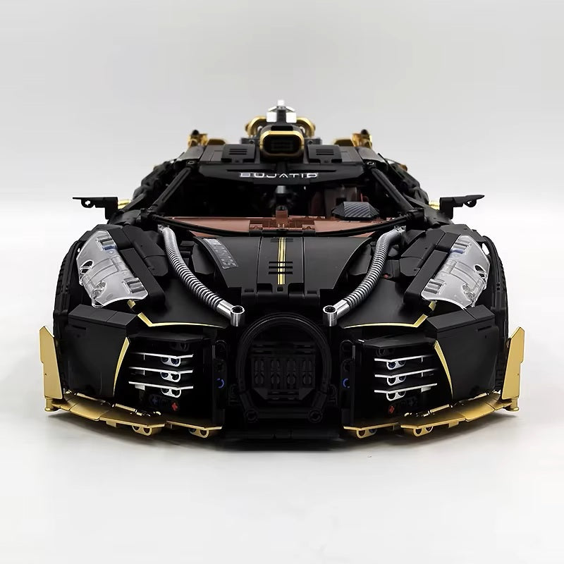 3976 Pieces Guly 10631 High-Tech Black Gold Sports Vehicle 1:8 Model Building Blocks Brick Assembly DIY Puzzle Toys Christmas Gifts Kids