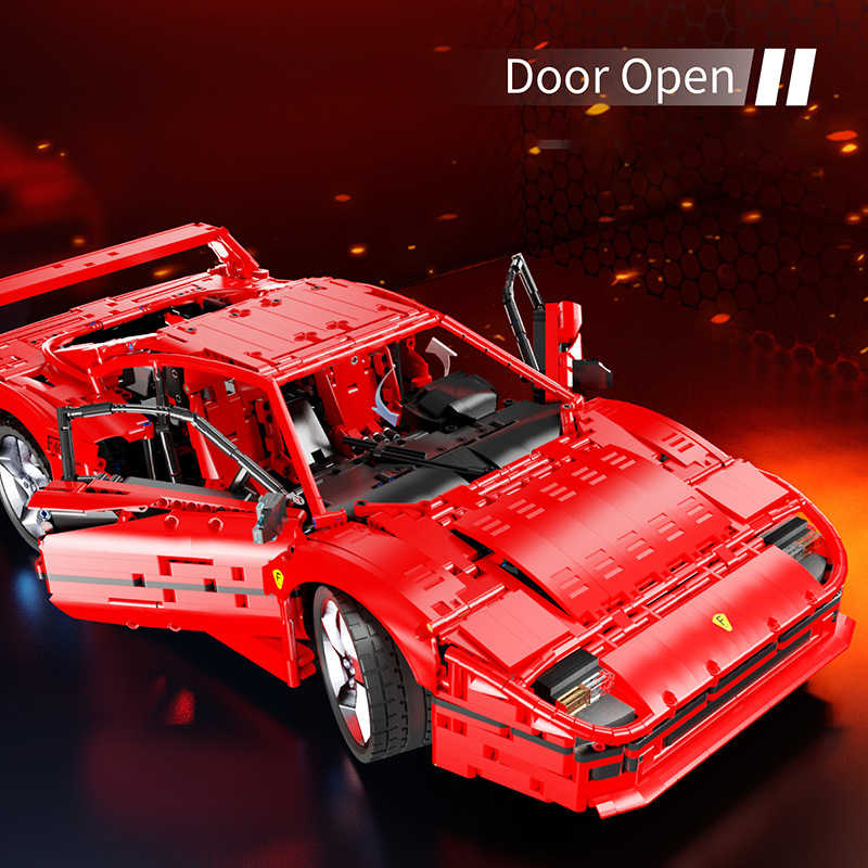 JD017 4026 Pieces Technical the F40 Red Super Car Compatible MOC-140629 Building Blocks Bricks Toys Boys Birthday Gifts 42143