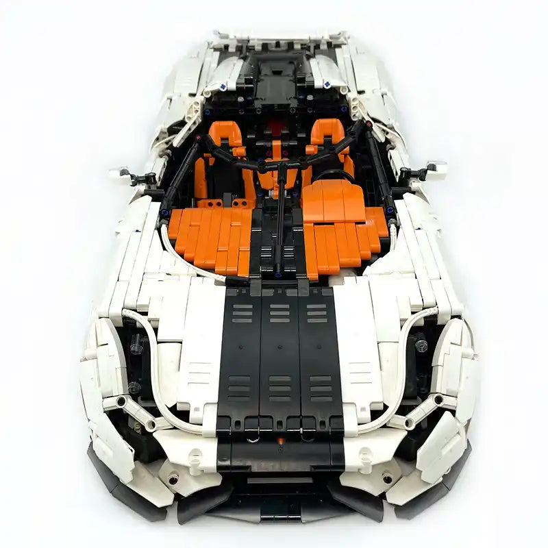 MOC T010 Technical White City Super Sport Car Hypercar Building Blocks Bricks Puzzle Educational Toy Christmas Gift for Kids