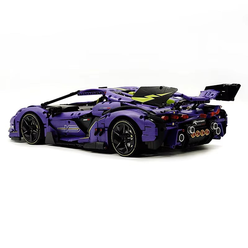 3654 Pieces GULY 10635 1:8 MOC High-Tech RC Racing Building Blocks Assembling Sports Vehicle Bricks Model Toys DIY Children Christmas Gifts