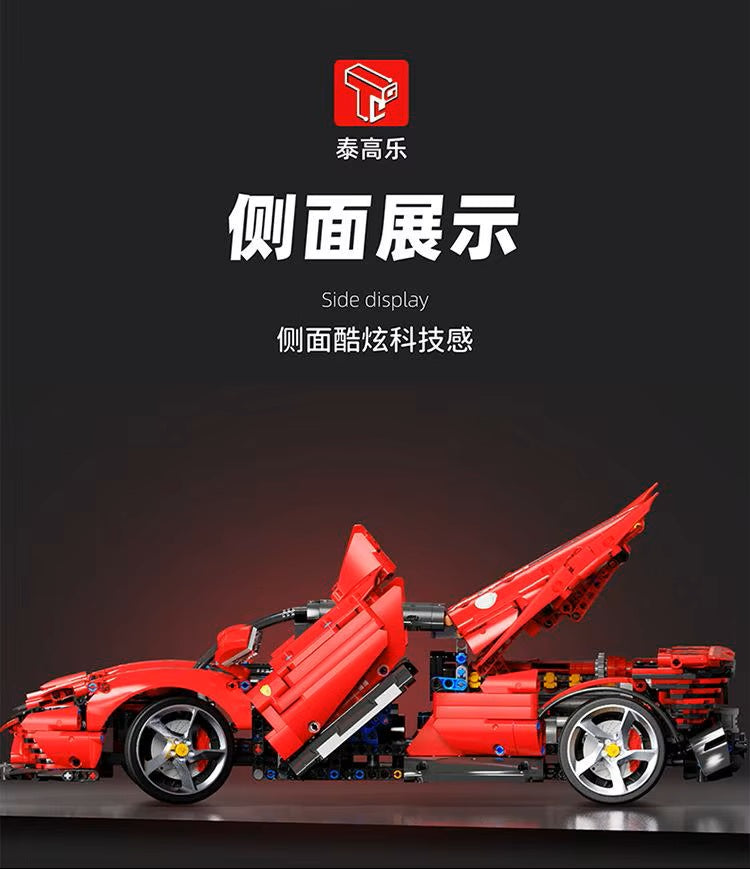 TGL T5032 Technology SP3 Sports Car Static Version High Difficulty Building Block Assembly Model Holiday Gift MOC
