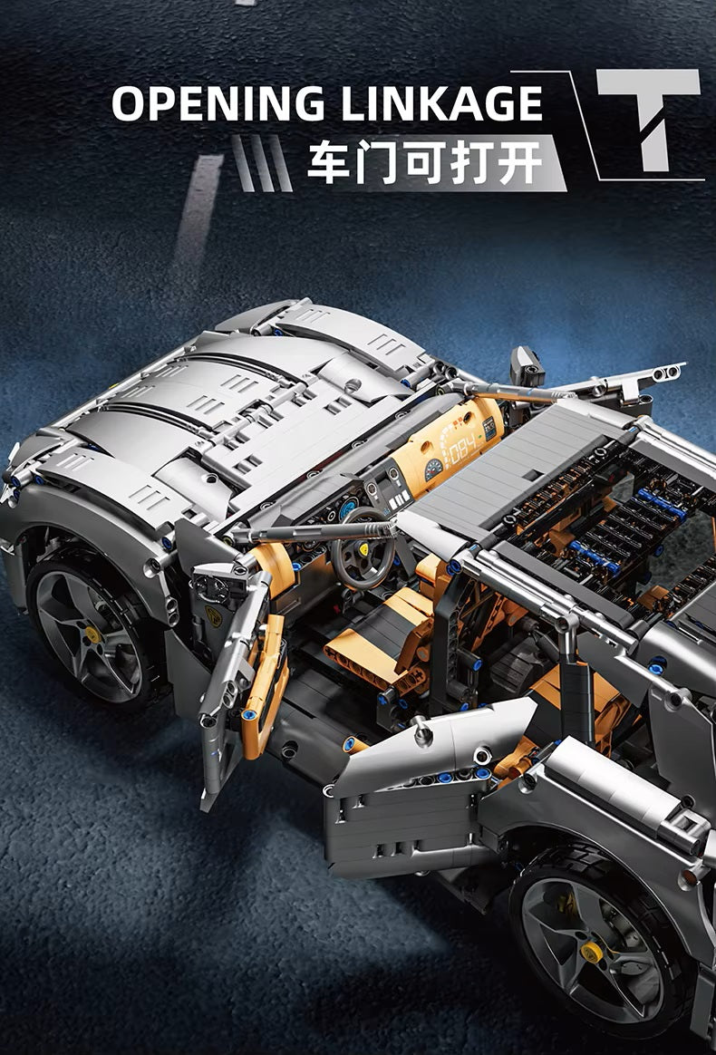TGL T5041 Technology Silver SUV Static Version High Difficulty Building Block Assembly Model Holiday Gift MOC