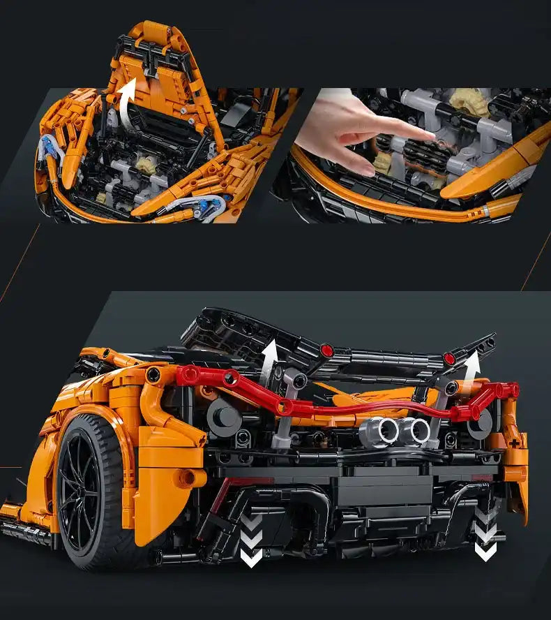 Technical Smiling Assassin Hypercar Supercar,1:10 Concept Sports Car 3617PCS Model Building Blocks Kits C61513 Gift