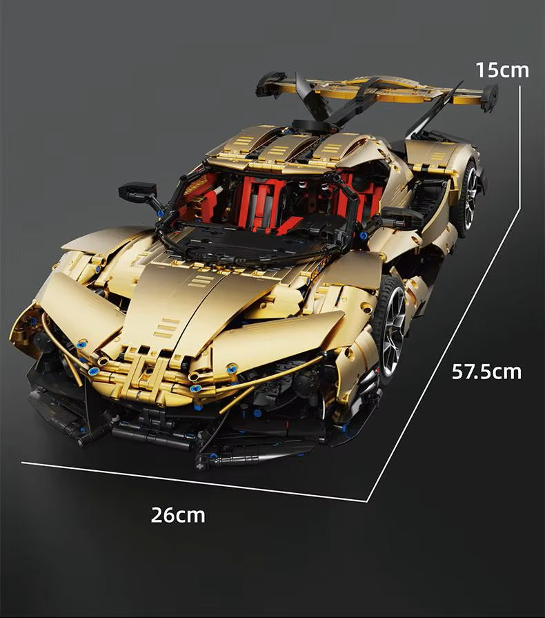 TGL T5012C Technology Apollo Sports Car Static Version High Difficulty Building Block Assembly Model Holiday Gift MOC