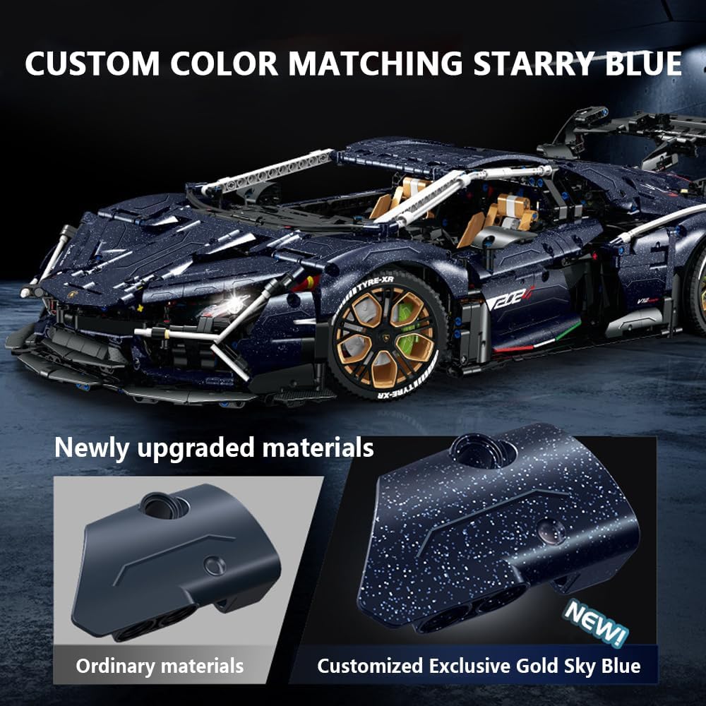 GULY 10624 Technical Super Sports Car Building Blocks Speed Vehicle Bricks Toys for Children Christmas Gifts