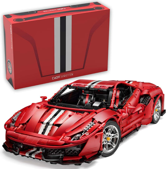 C61042 RC New MOC 3187 Pcs Italian Super Racing Car Model With Motor Building Blocks Bricks Toys for Kids Christmas Gifts
