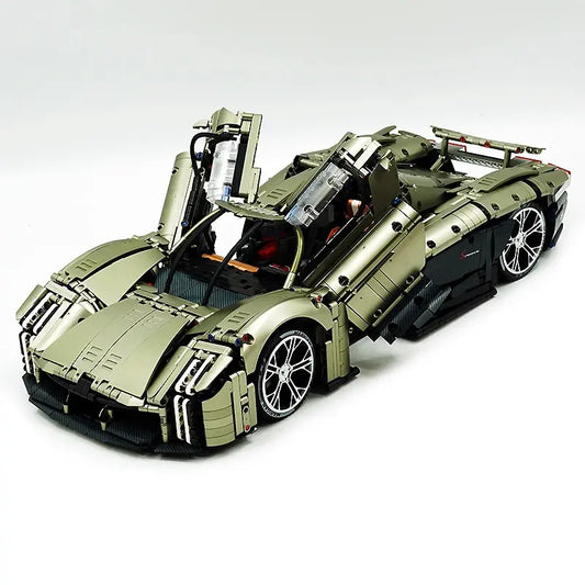 Technical RC Black X Super Sports Car Building Bricks Blocks Puzzle DIY Toy Assembly Christmas Gift Kids GULY 10626 1:8 MOC