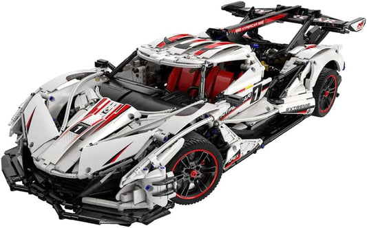 High-Tech V12 Hypercar 1:8 Remote Control Super Racing Car Moc High Tech Bricks Model Building Blocks Toy C61053