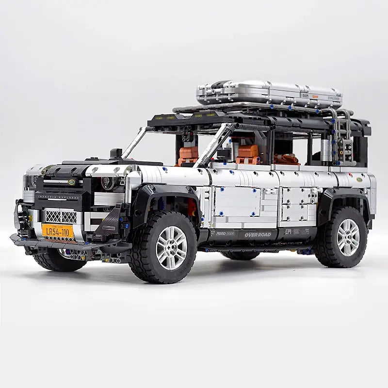 10620 New Technical Silver Off-Road SUV Sports Car Building Blocks Camper Van Vehicle Brick Toy Christmas Gift for Boy Kids