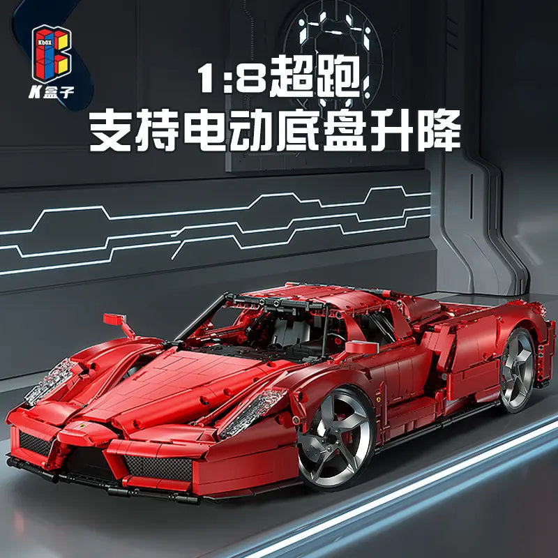 Liangjun K BOX 10523 Enzo Red Sports Car RC Version High Difficulty Building Block Assembly Model Holiday Gift Toys
