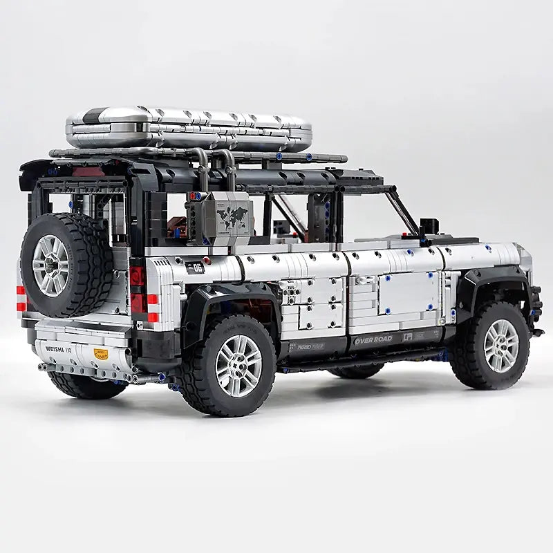 10620 New Technical Silver Off-Road SUV Sports Car Building Blocks Camper Van Vehicle Brick Toy Christmas Gift for Boy Kids
