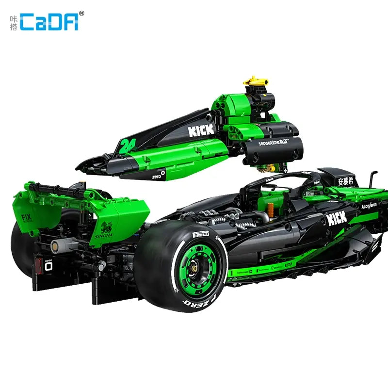 Cada 1:8 MOC Sauber F1 Team C44 Formula-1 F1 Racing Car Number 24 Sports Car Building Blocks City KICK Car Bricks Toys Gift