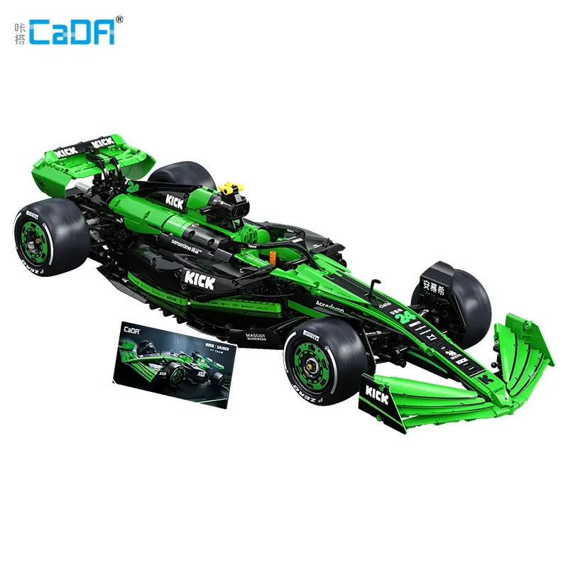 Cada 1:8 MOC Sauber F1 Team C44 Formula-1 F1 Racing Car Number 24 Sports Car Building Blocks City KICK Car Bricks Toys Gift