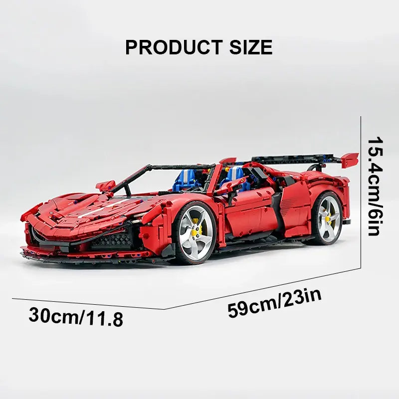 GULY 10623 Technical Speed Sports Racing Car 1:8 Model Building Blocks MOC City Racing Brick Puzzle DIY Toys Christmas Gift Kids