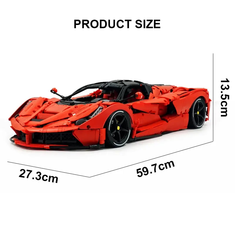 CADA C61505 Red Technical Super Sports Car Model Building Blocks Brick DIY Puzzle Toys Assembly Birthday Christmas Gifts