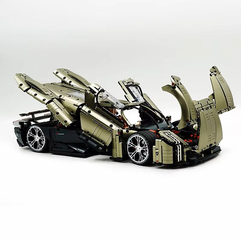 Technical RC Black X Super Sports Car Building Bricks Blocks Puzzle DIY Toy Assembly Christmas Gift Kids GULY 10626 1:8 MOC