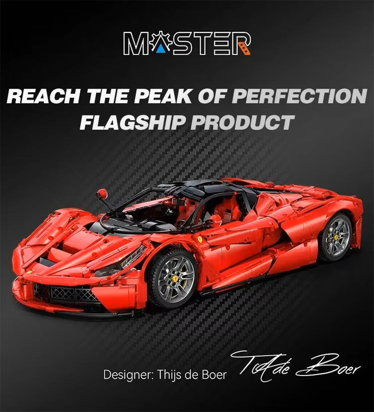 CADA C61505 Red Technical Super Sports Car Model Building Blocks Brick DIY Puzzle Toys Assembly Birthday Christmas Gifts