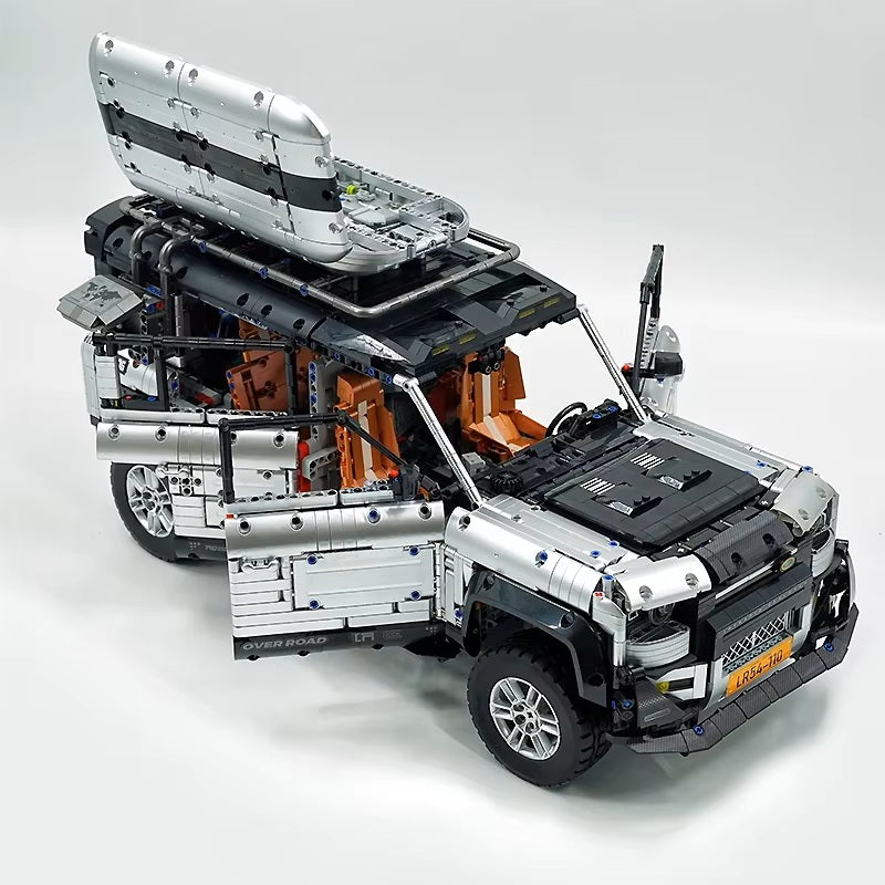 10620 New Technical Silver Off-Road SUV Sports Car Building Blocks Camper Van Vehicle Brick Toy Christmas Gift for Boy Kids