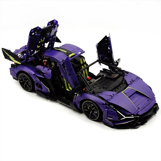 3654 Pieces GULY 10635 1:8 MOC High-Tech RC Racing Building Blocks Assembling Sports Vehicle Bricks Model Toys DIY Children Christmas Gifts