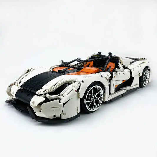 MOC T010 Technical White City Super Sport Car Hypercar Building Blocks Bricks Puzzle Educational Toy Christmas Gift for Kids