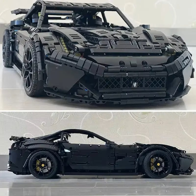JIESTAR 3097 Pieces 91102 Moc Technical F12 Super Car Black Racing Car Model RSR Bricks Building Blocks Boys Toys 3097pcs Children Gifts