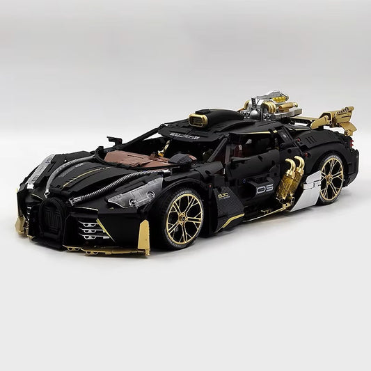 3976 Pieces Guly 10631 High-Tech Black Gold Sports Vehicle 1:8 Model Building Blocks Brick Assembly DIY Puzzle Toys Christmas Gifts Kids
