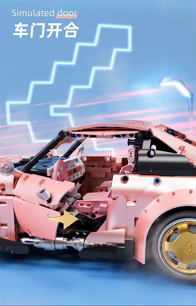 TGL T5036 Technology 911 Low Slung Sports Car Static Version High Difficulty Building Block Assembly Model Holiday Gift MOC