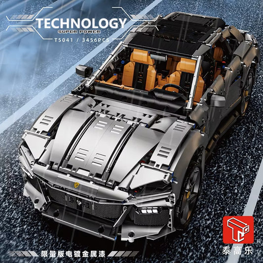 TGL T5041 Technology Silver SUV Static Version High Difficulty Building Block Assembly Model Holiday Gift MOC