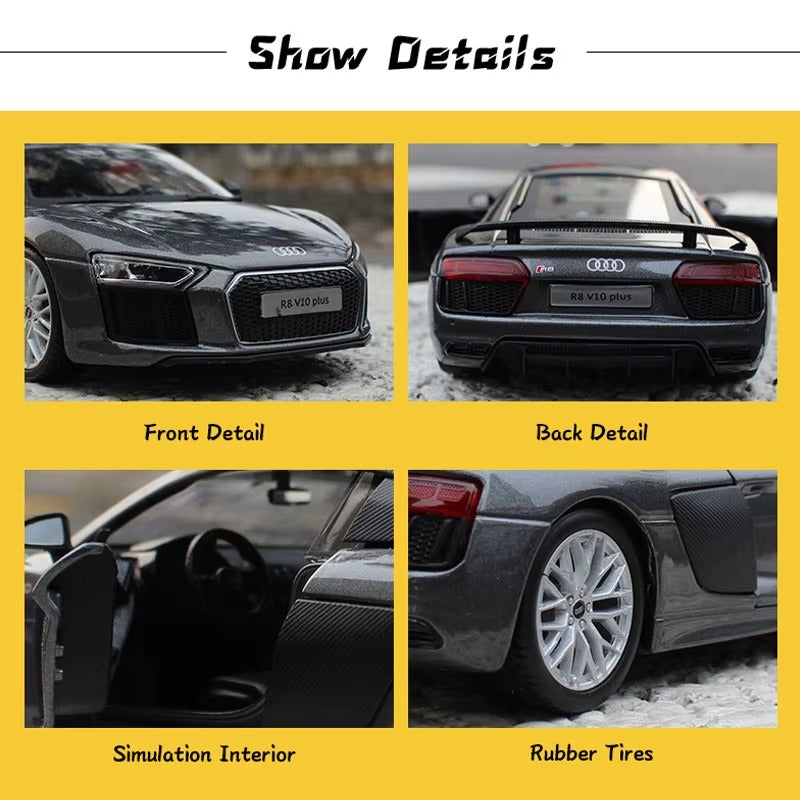Audi R8 1:24 Scale Die-Cast Metal Collector Model – High-Performance Supercar Edition