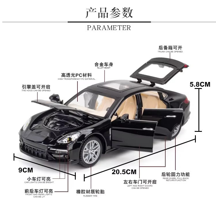 Porsche Panamera 1:24 Scale Die-Cast Metal Collector Model – Luxury Performance Sedan Edition