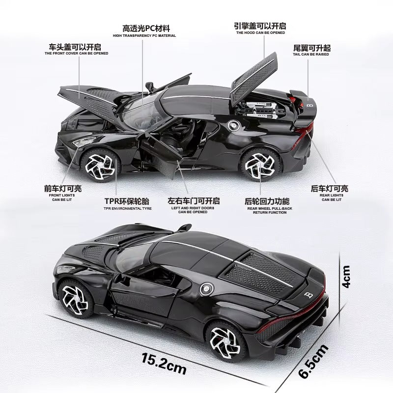 Bugatti La Voiture Noire 1:32 Scale Die-Cast Collector Model – Hypercar Luxury Edition