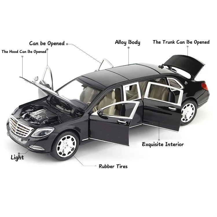 Mercedes-Maybach Pullman Limousine 1:24 Scale Die-Cast Collector Model – Ultra Luxury Edition