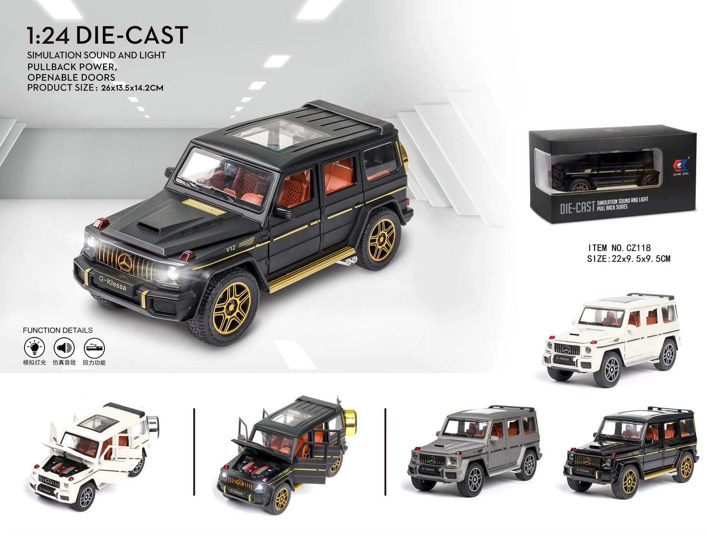 Mercedes-Benz G63 AMG 1:24 Scale Die-Cast Collector Model – Luxury Performance Edition
